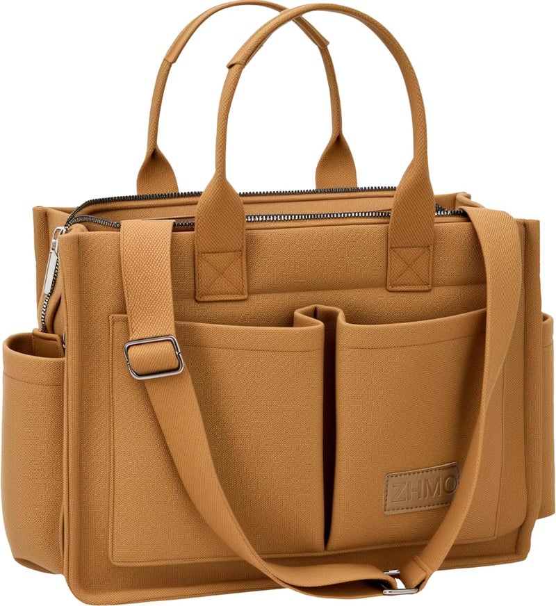 ZHMO Canvas Tote Bag for Women,Women's Bags Crossbody Bags Work Laptop Tote Bag Large Handbags Purse for Travel Nurse Teacher - Image 1